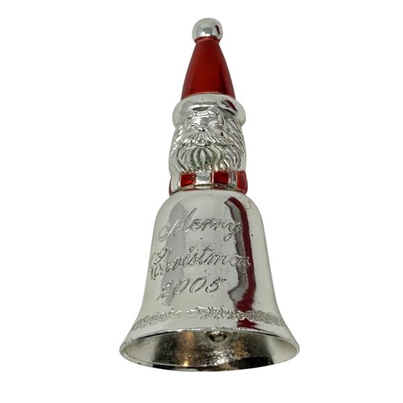 2005 Santa Christmas Bell Limited Edition Silver-Plated Ornament- Red Velvet Box - Picture 5 of 12